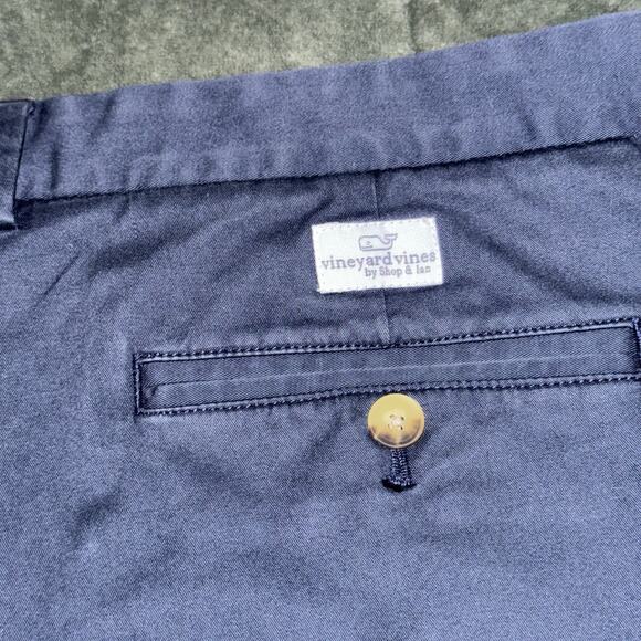 Vineyard Vines Shorts Mens 42 Navy Blue Club Short Cotton Twill Chino Adult - Picture 7 of 7